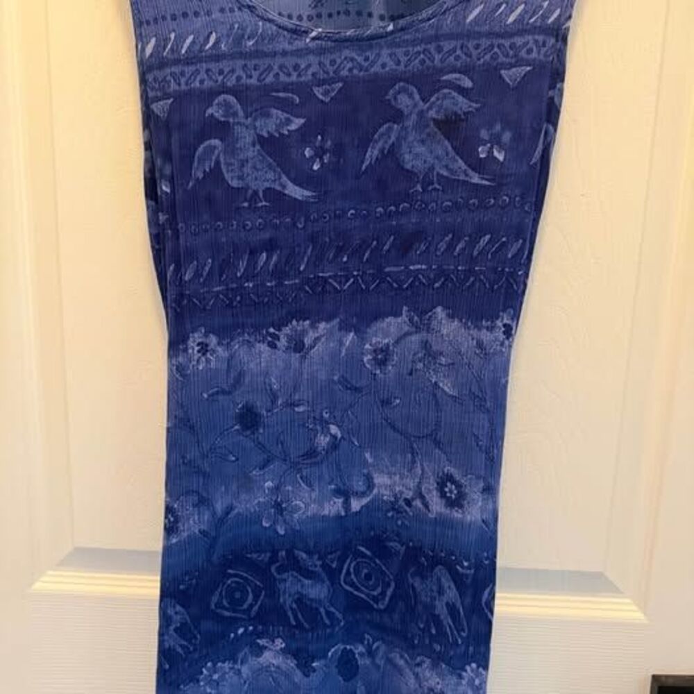 Vintage Phool “Crinkle” Rayon Dress - Made in India - Size S